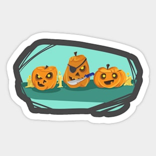 Sketchy Pumpkins Sticker